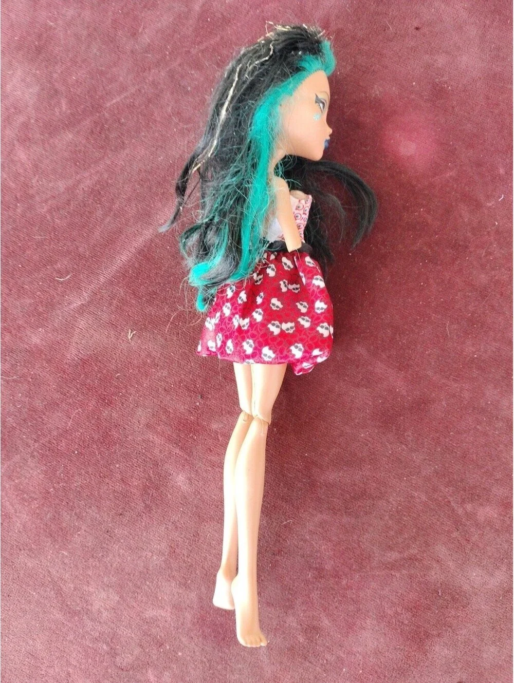 Monster High Cleo de Nile Doll Mattel 2008 First Wave w/ Red Skeleton Dress READ